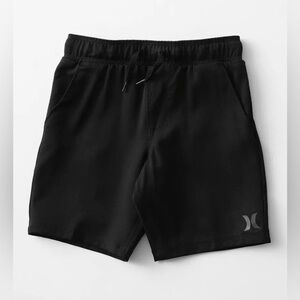 Boys Hurley 4-Way Stretch Black Hybrid Shorts Size Medium NEW WITH TAGS